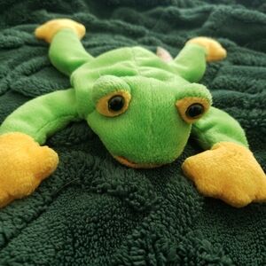 🐸 TY Beanie Baby Smoochy the Frog – PE Pellets – Excellent Condition (No Swing)
